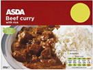 ASDA Beef Curry with Rice (400g) On Offer