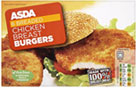 ASDA Breaded Chicken Breast Burgers (342g) On