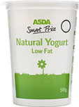 ASDA Smartprice Low Fat Natural Yogurt (500g)