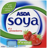 ASDA Soya Strawberry Yogurt (4x125g)