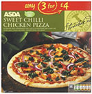 ASDA Thin and Crispy Sweet Chilli Chicken Pizza