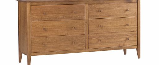 ash 6 DRAWER WIDE CHEST CORNDELL METROPOLITAN