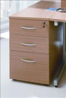 Ashford Three Drawer Desk High Pedstal - 80cm