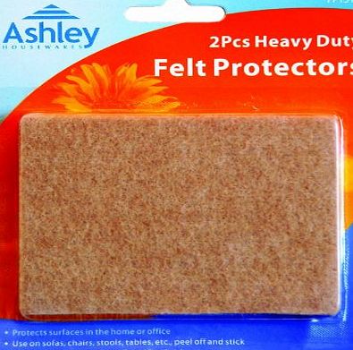 Ashley 2 Pack Heavy Duty Felt Protectors For use on Sofas, Chairs, Stools, Tables, etc. 95 mm x 68 mm