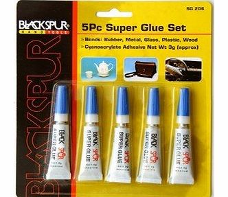 Ashley 3g Tube of Super Glue, Bonds Anything In Seconds! Pack Of 5