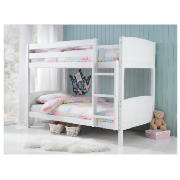 Pine Detachable Bunk Bed, White & Simmons
