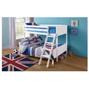 Pine Triple Bunk Bed, White with