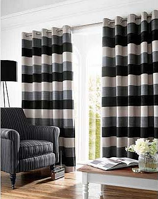 Bromley Eyelet Curtain - 165x137cm - Slate