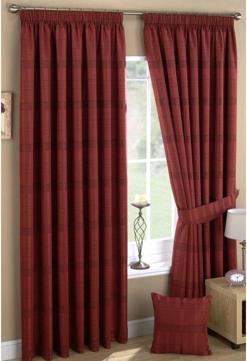 Chelsea Wine Lined Curtains