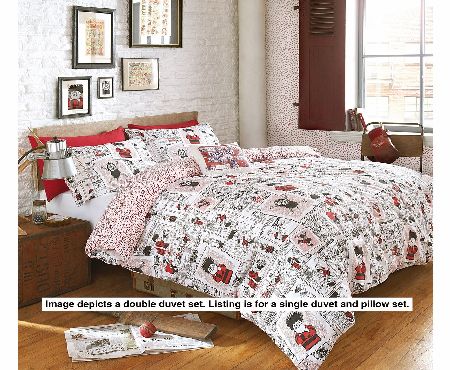 Ashley Wilde Single Beano Scrap Book Duvet Cover Set from