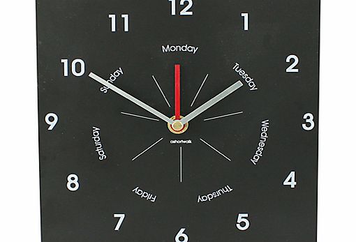ashortwalk Eco Day and Time Clock, H22 x W38cm