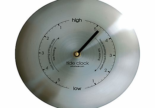 ashortwalk Stainless Steel Tide Clock, Dia.19.5cm