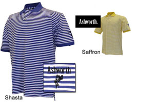 Ashworth Junior Horizontal Stripe Pique Polo