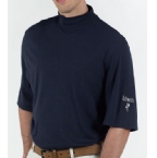 Ashworth Mens Mock Neck T-Shirt Navy