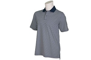 Ashworth Open Sleeve Stripe Golf Shirt