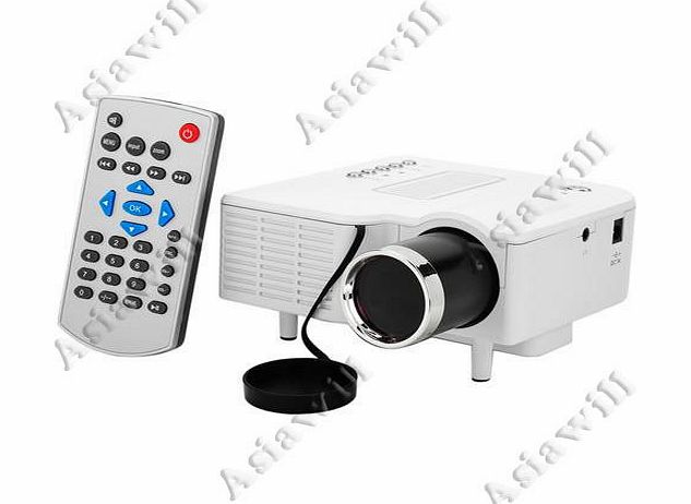 Asiawill LED High Definition Home Mini Projector Supports HDMI Smart Cell Phone / Computer Connected