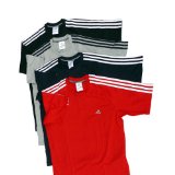 Asics Adidas Essentials 3S Crew T Shirt (Blue/White Small)