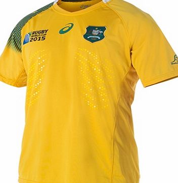 ASICS Australia Wallabies RWC15 Home Test Shirt Gold