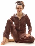 Asics Brown Womens Velour Tracksuit, Size 10