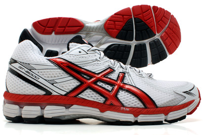 Asics GT-2000 2E Mens Running Shoe White/Red/Black
