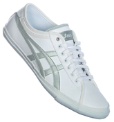 ASICS Biku White and Grey Leather Trainers