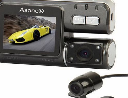 Asone HD 1080P Dual Lens Dashboard Car vehicle Camera Video Recorder DVR CAM G-sensor 32GB Card