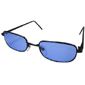 Blue Tinted Black Framed Sunglasses