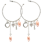 ASOS Charm Drop Hoop Earrings