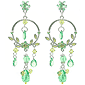 ASOS Circle and Flower Drop Earrings