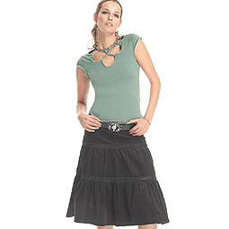 ASOS Cord Lace Trim Rara Skirt
