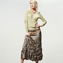 ASOS Crinkle Satin Skirt