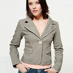 ASOS Frayed One Button Blazer
