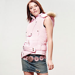 ASOS Fur Trim Hooded Gilet