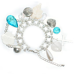 ASOS Mixed Charm Bracelet With Leaf