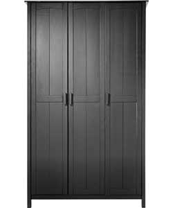 3 Door Wardrobe - Black