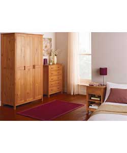 Aspen 3 Door Wardrobe - Pine