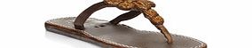 Aspiga Mara leather and gold-tone bead sandals