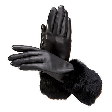 Ladies Fur Cuffed Gloves
