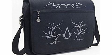 Assissins Creed ASSASSINS CREED Premium Messenger Bag with Crest amp; Tribal Design, Black (GE2022)
