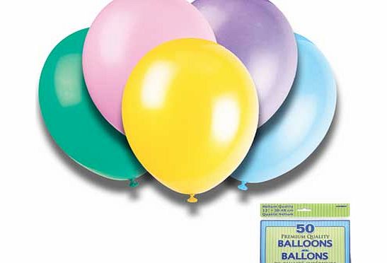 Assorted Pastel Colours 12 Inch Premium Balloons