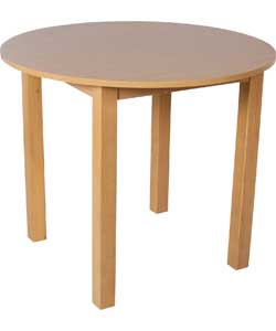 Aston Oak Circular Dining Table and 4 Cream