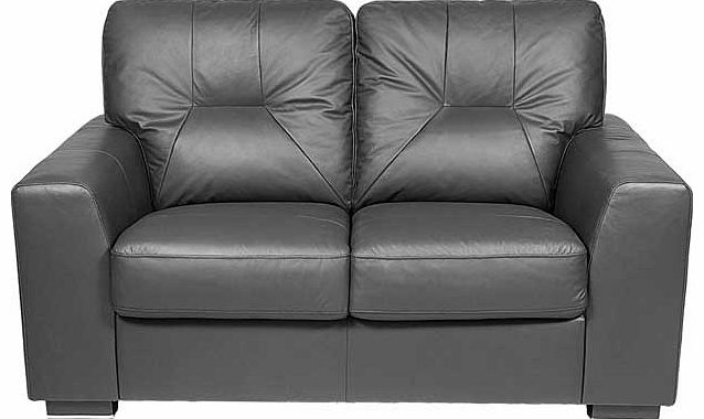 Aston Regular Leather Sofa - Black