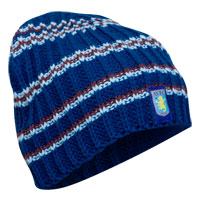 Villa Cable Knit Hat - Navy/Claret/Sky.