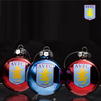 Aston Villa Christmas Baubles.