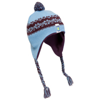 Villa Heidi Knit Hat - Claret/Sky.