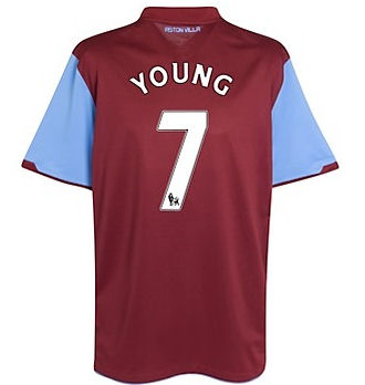 Nike 2010-11 Aston Villa Nike Home Shirt (Young 7)