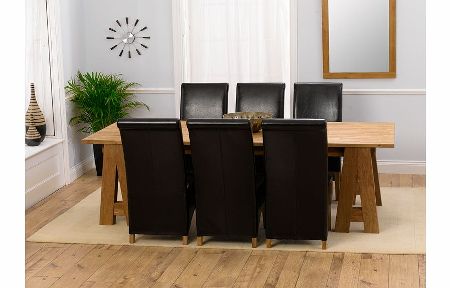 Astor Oak Dining Table 240cm and 6 Palermo