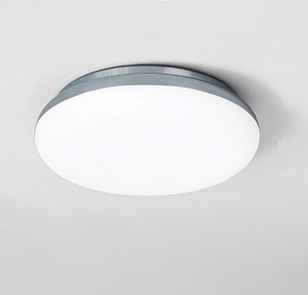 Altea Chrome Round Bathroom Ceiling Light With A White Glass Shade