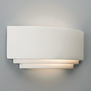 Amalfi Plus 370 Dedicated Low Energy Modern Ceramic Wall Light