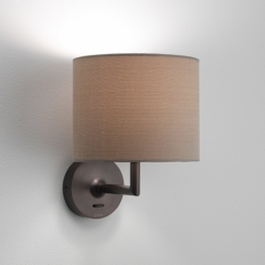 Astro Appa Solo Bronze Wall Light with Grey Shade